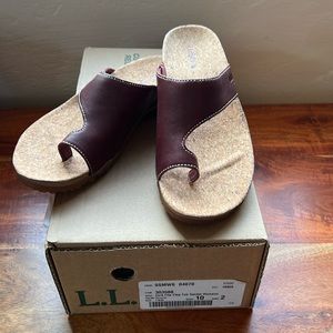 NIB LL Bean Cork Flip Flop Sandal